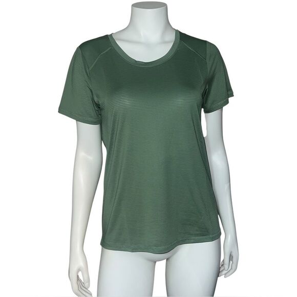Xersion Women Performance Crew Neck Short Sleeve T-Shirt Harbor Green Medium NWT - Picture 1 of 6